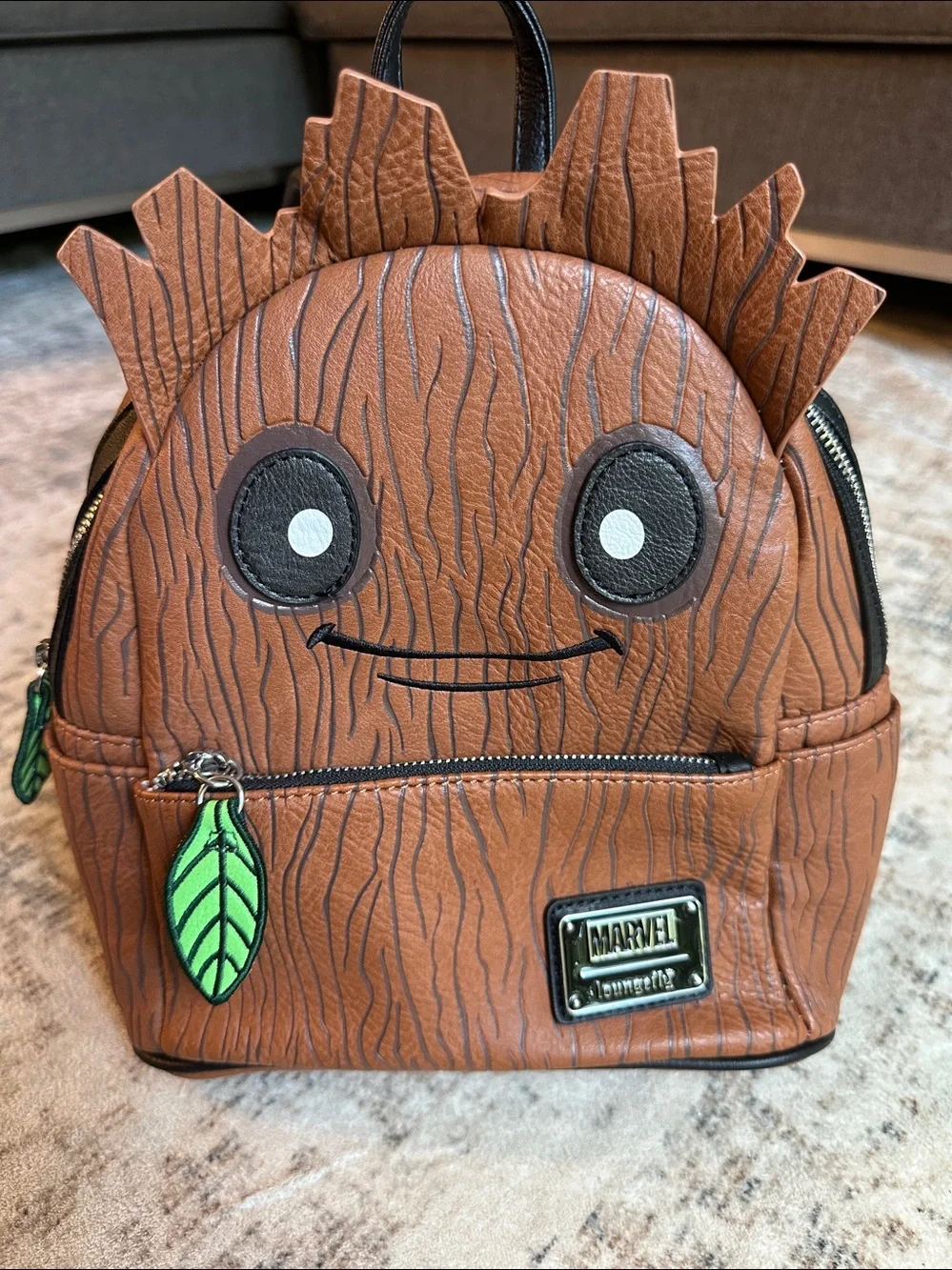 Loungefly Marvel Guardians of the Galaxy Groot Tree Stump Mini Backpack Like New